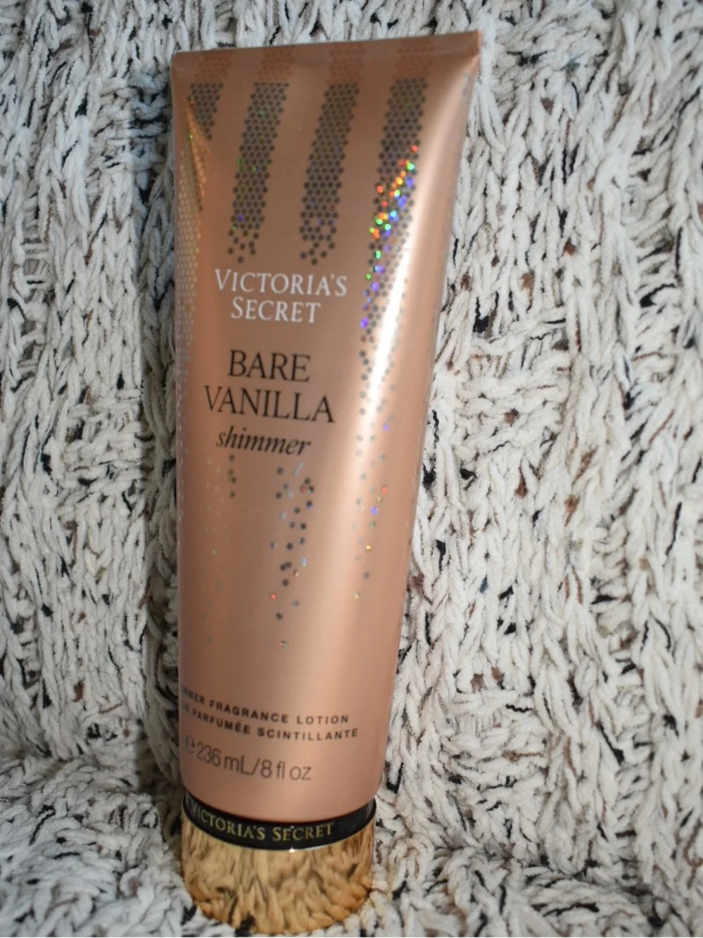 Bare Vanilla Shimmer Lotion - Rose Gold Tube